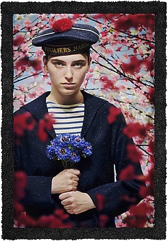 Pierre et Gilles Bleuets de France (Margaux Martin) , 2025 Photographie imprimée par jet d'encre sur toile et peinte 130 × 90 cm