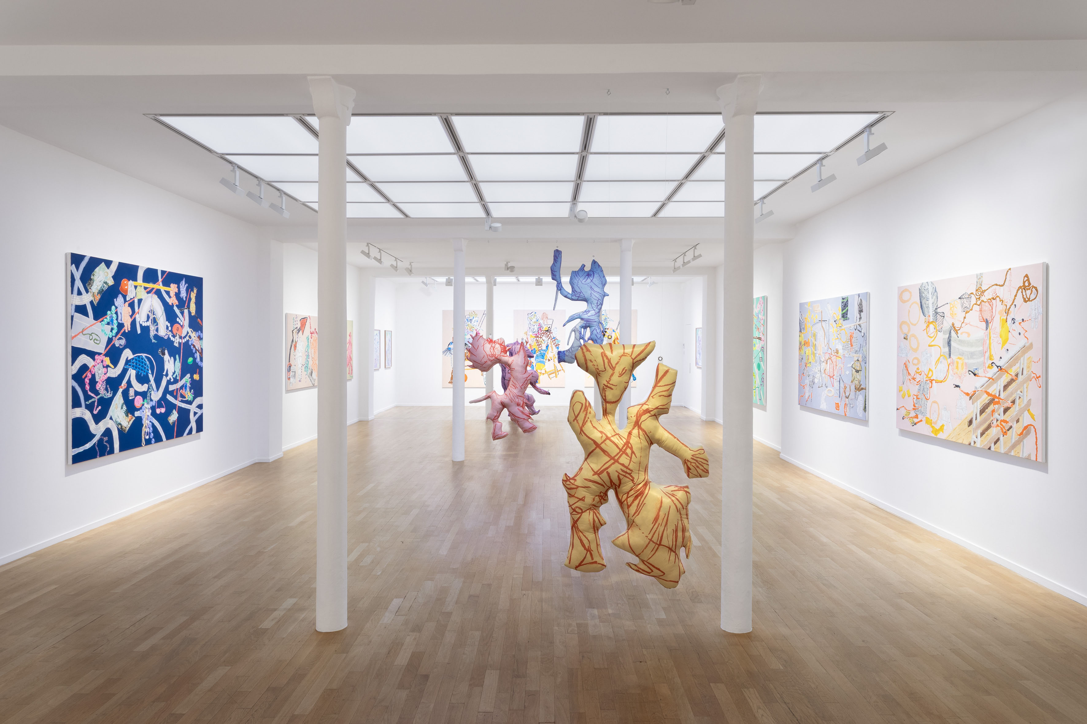 Exhibition view of Chef Menteur by Léonard Martin, Templon Paris.