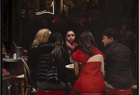 Bilal Hamdad, Vermillon , 2024, Oil on canvas, 162 × 130 cm — 63 3/4 × 51 1/4 in. Figurative painting