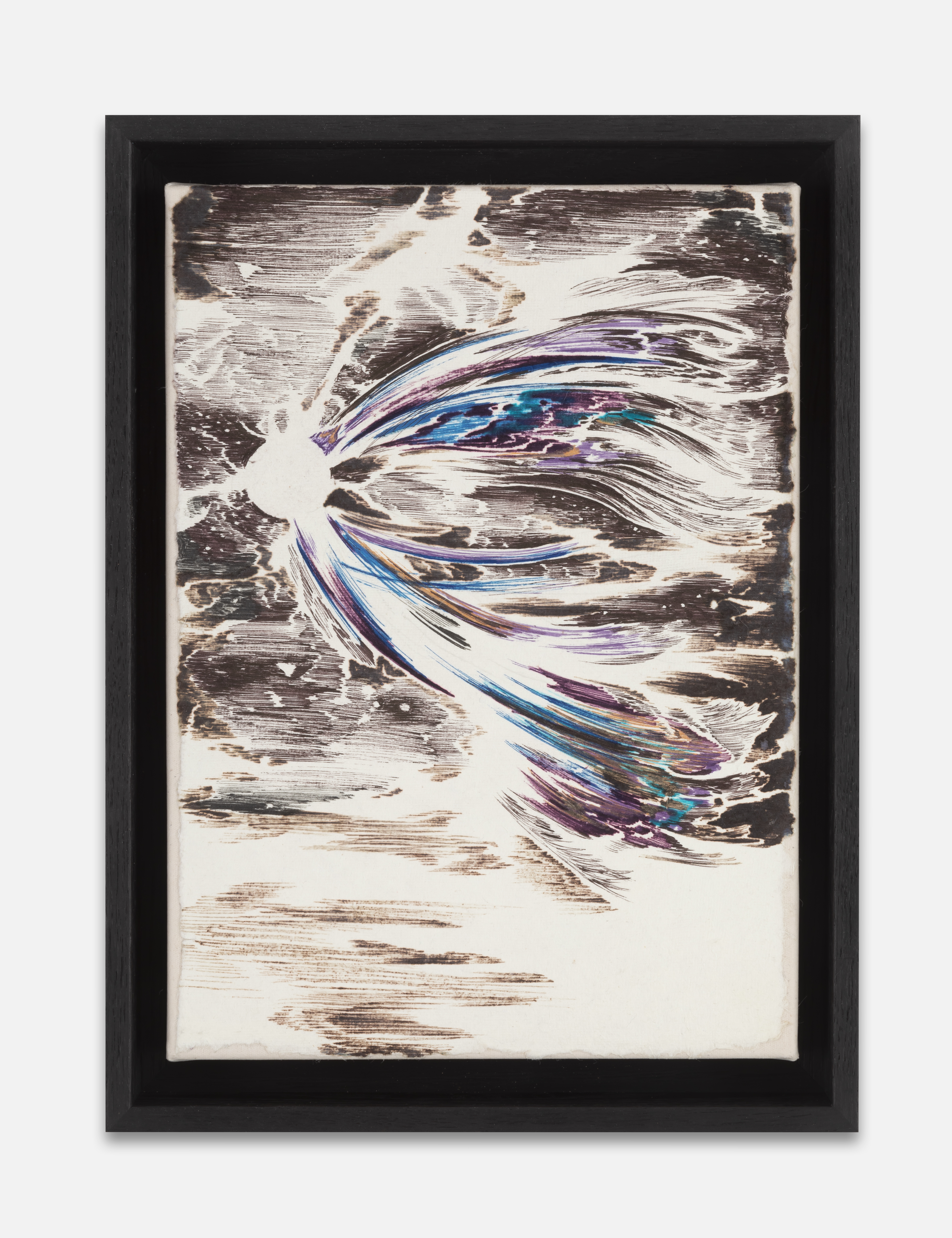 ABDELKADER BENCHAMMA Kometenbuch - Monstera, 2025Encre sur papier marouflé sur toile | Ink on mounted paper28.5 × 20.5 cm — 11 1/4× 8 in.