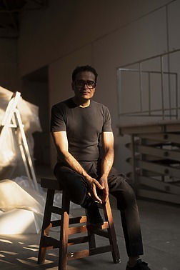 Jitish Kallat in his studio.