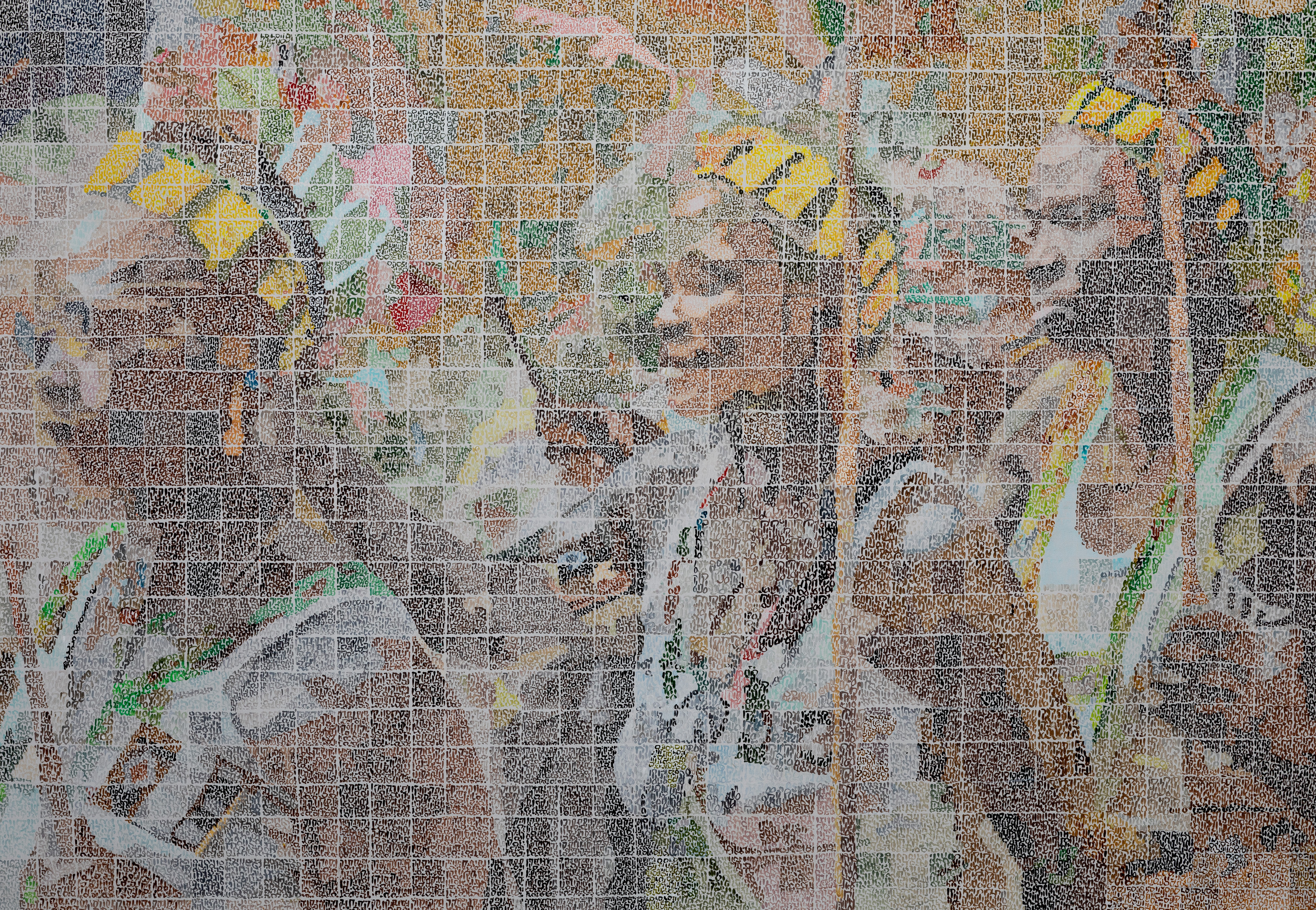 ALIOUNE DIAGNE Les danseuses Bassaris (Eyok), 2025 Acrylique sur toile | acrylic on canvas 124 × 182 cm — 48 3/4× 71 3/4in.