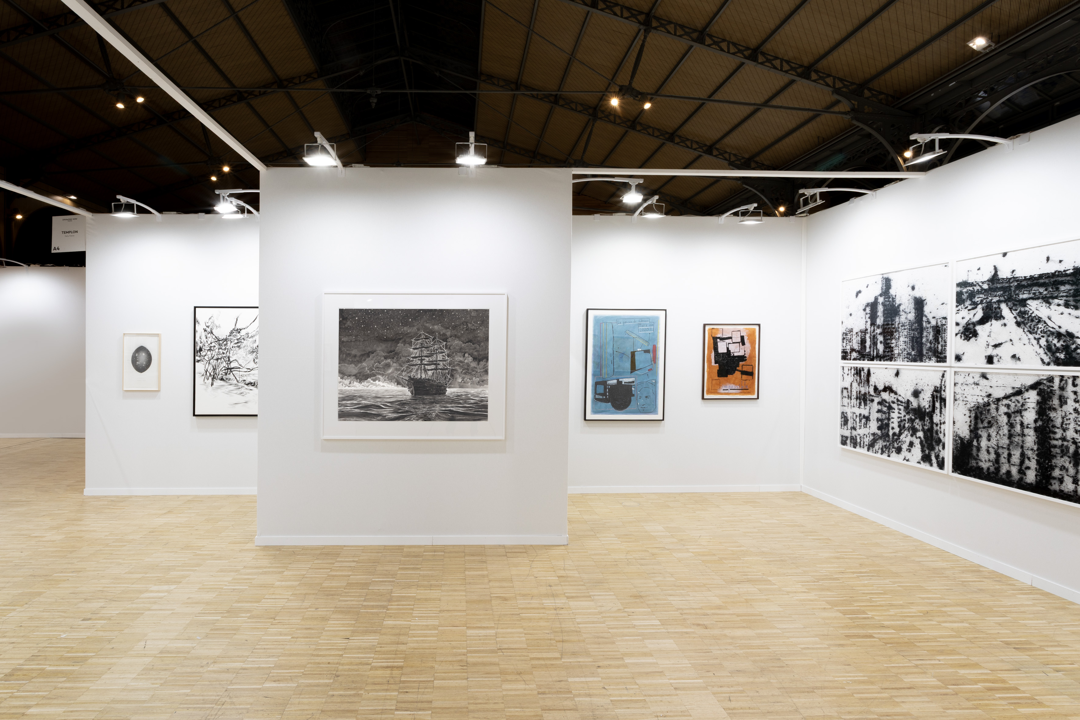 View of TEMPLON's booth at Drawing Now Paris 2026.