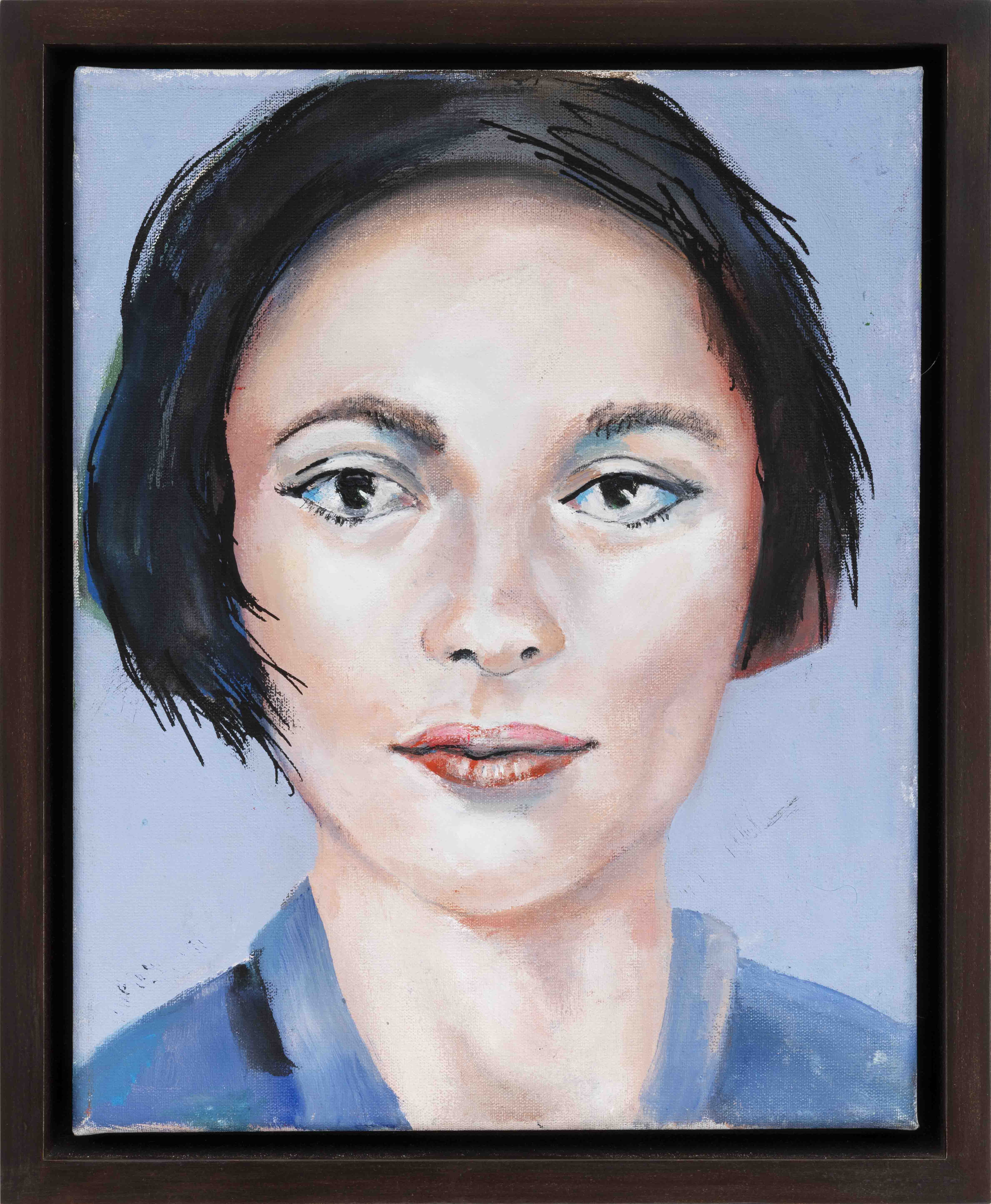 Martial Raysse Audrey , 2015 Oil on canvas 29,8 × 23,5 × 4 cm — 11 3/4 × 9 1/4 × 1 1/2 in. unframed ; 33,7 × 27,8 × 5,8 cm — 13 1/4 × 11 × 2 1/4 in. framed