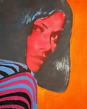 Martial Raysse, Sans titre, 1962 Huile, photographie et collage sur toile