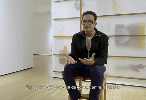 Jitish Kallat in front of Lunar Redux.