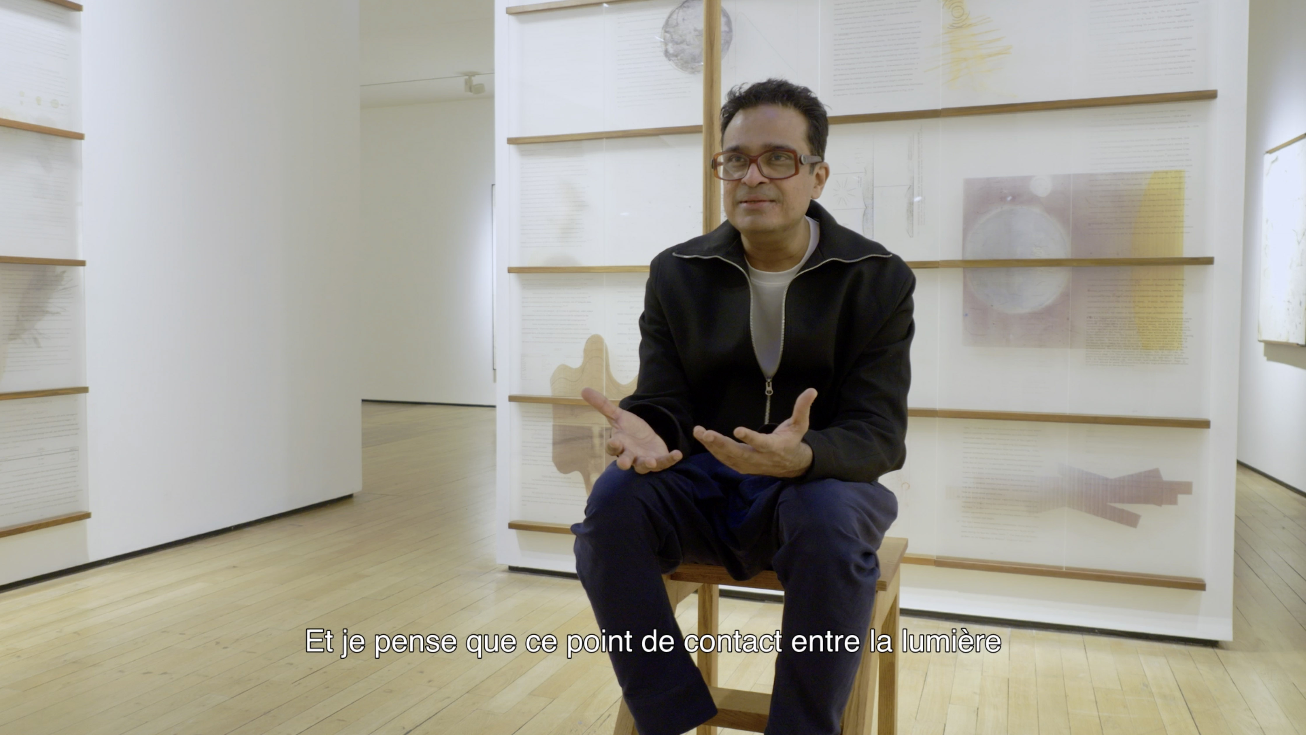 Jitish Kallat in front of Lunar Redux.