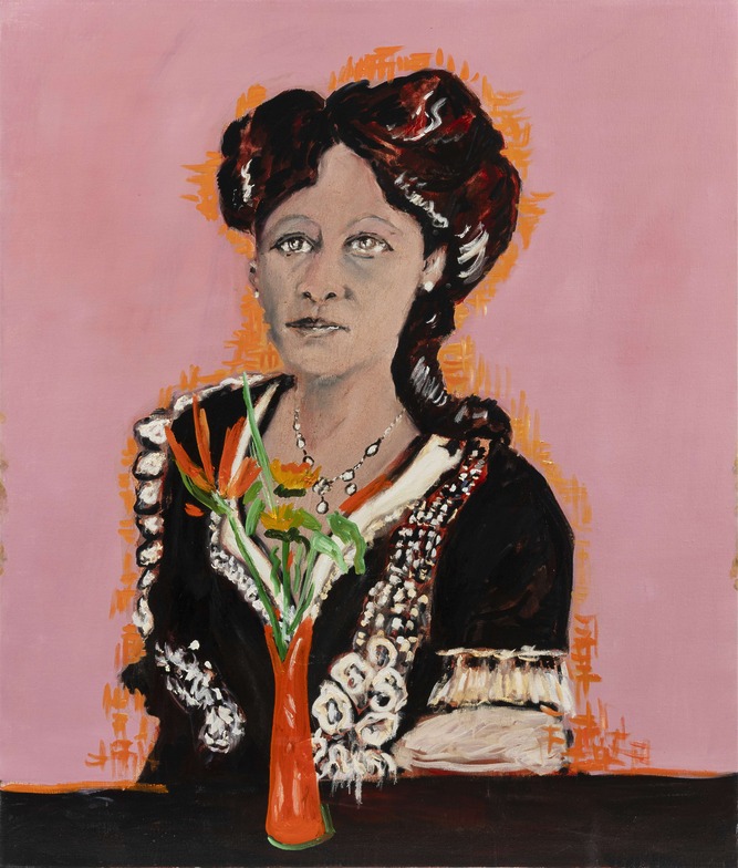 JAN VAN IMSCHOOT Alice comme Guy, 2024 Huile sur toile | Oil on canvas 130 × 110 × 2.7 cm — 51 1/4× 43 1/4× 1 in