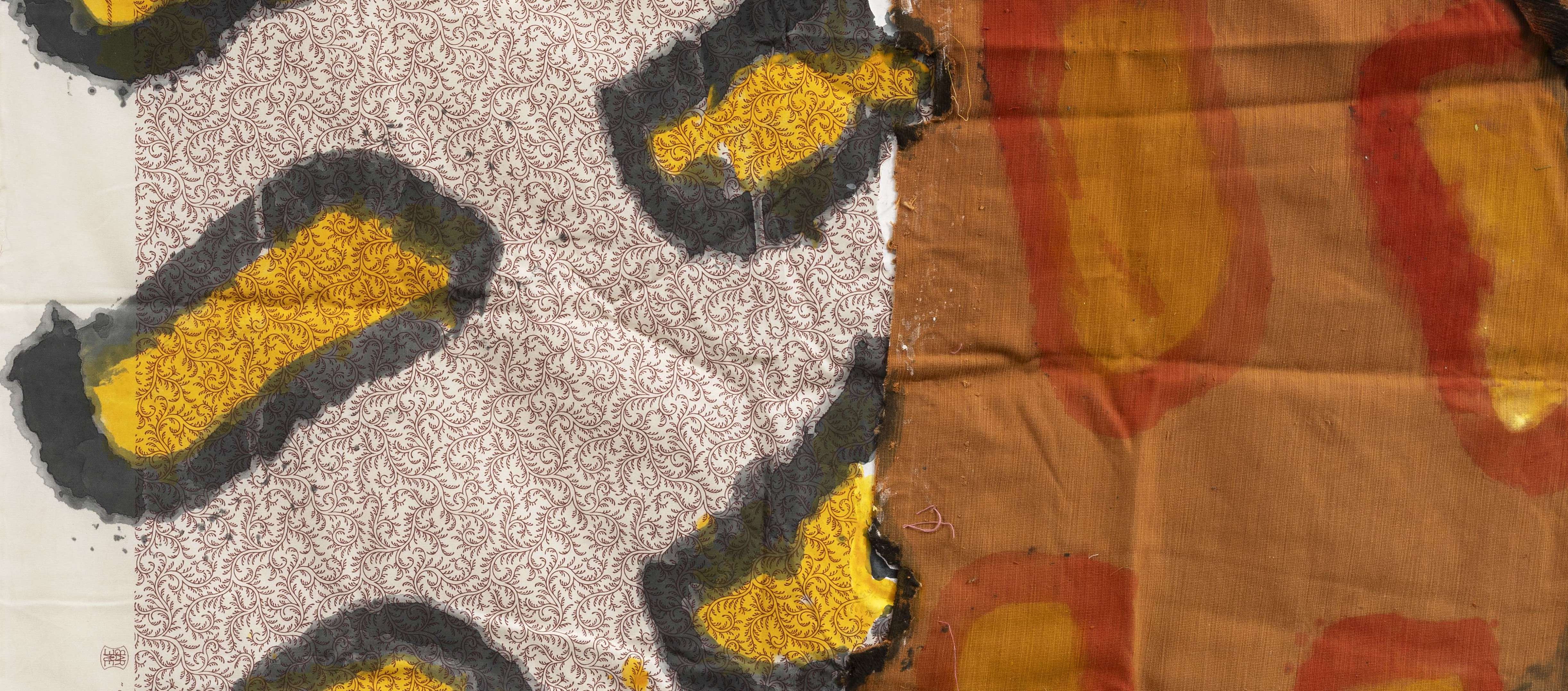 CLAUDE VIALLAT Sans titre n°51, 2025 Acrylique sur montage de tissus | Acrylic on fabric mounting 130 × 125 cm — 51 1/4× 49 1/4 in.