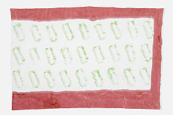 CLAUDE VIALLAT Sans titre n°100, 2024 Acrylique sur drap | Acrylic on sheet 208 × 308 cm — 82 × 121 1/4 in