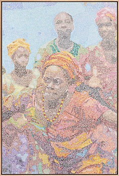 Alioune Diagne Rythme Dialonké, 2026 Acrylic on canvas 129,5 × 86,5 cm — 51 × 34 in.