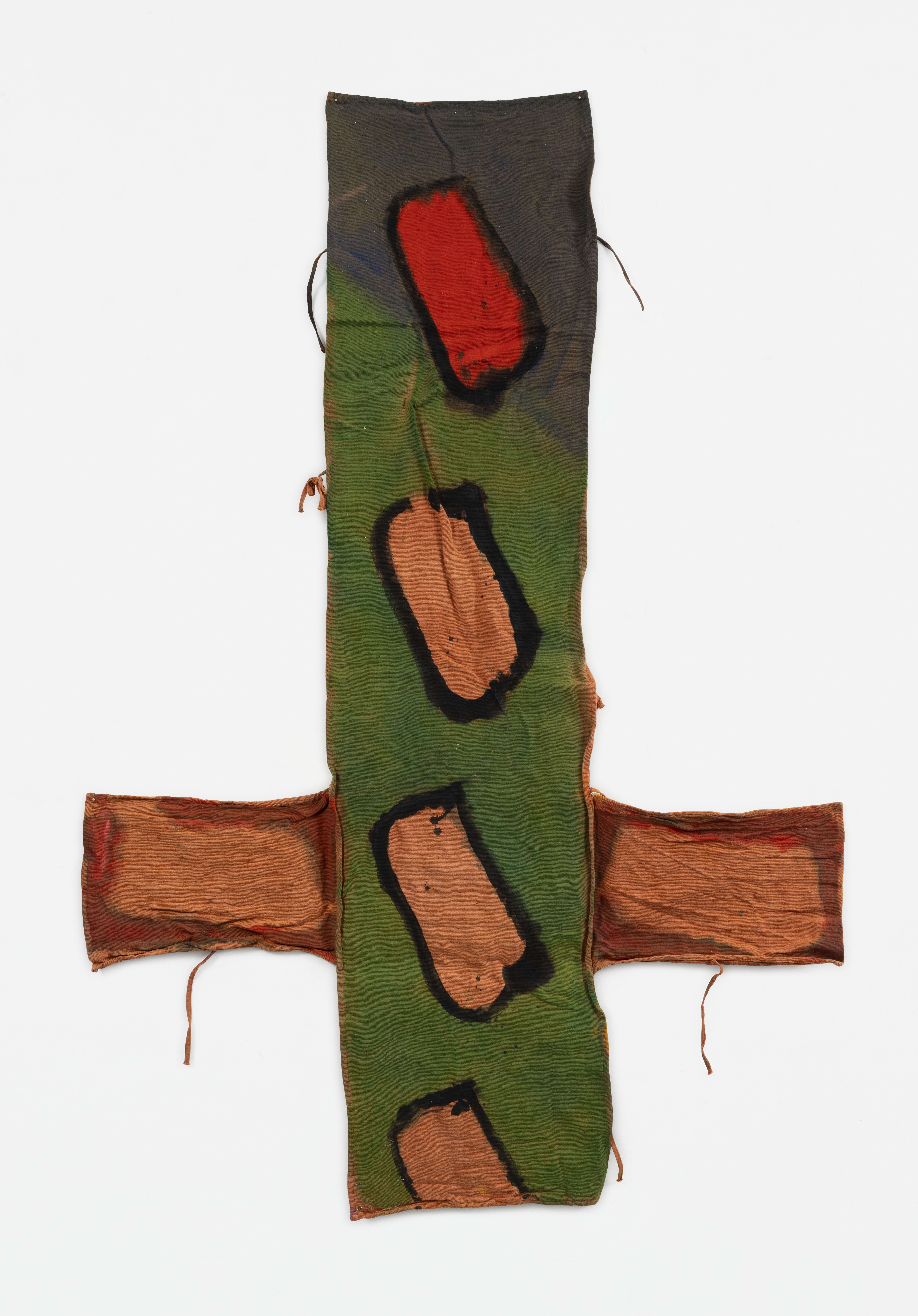 CLAUDE VIALLAT Sans titre n°85, 2026 Acrylique sur assise de chaise | Acrylic on chair seat 180 × 121 cm — 70 3/4× 47 3/4 in.