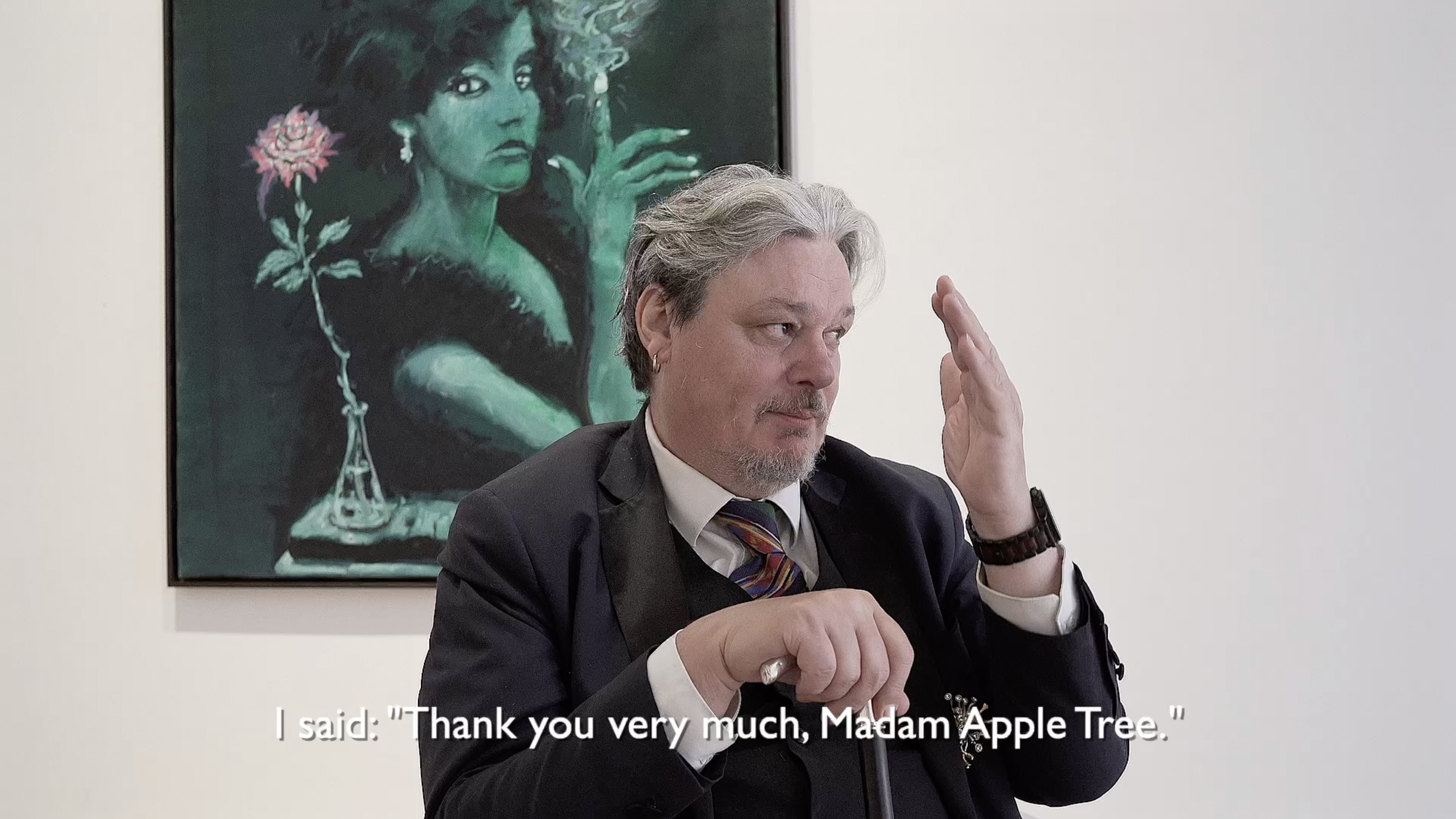 Jan Van Imschoot in front of is painting Colette (2025).