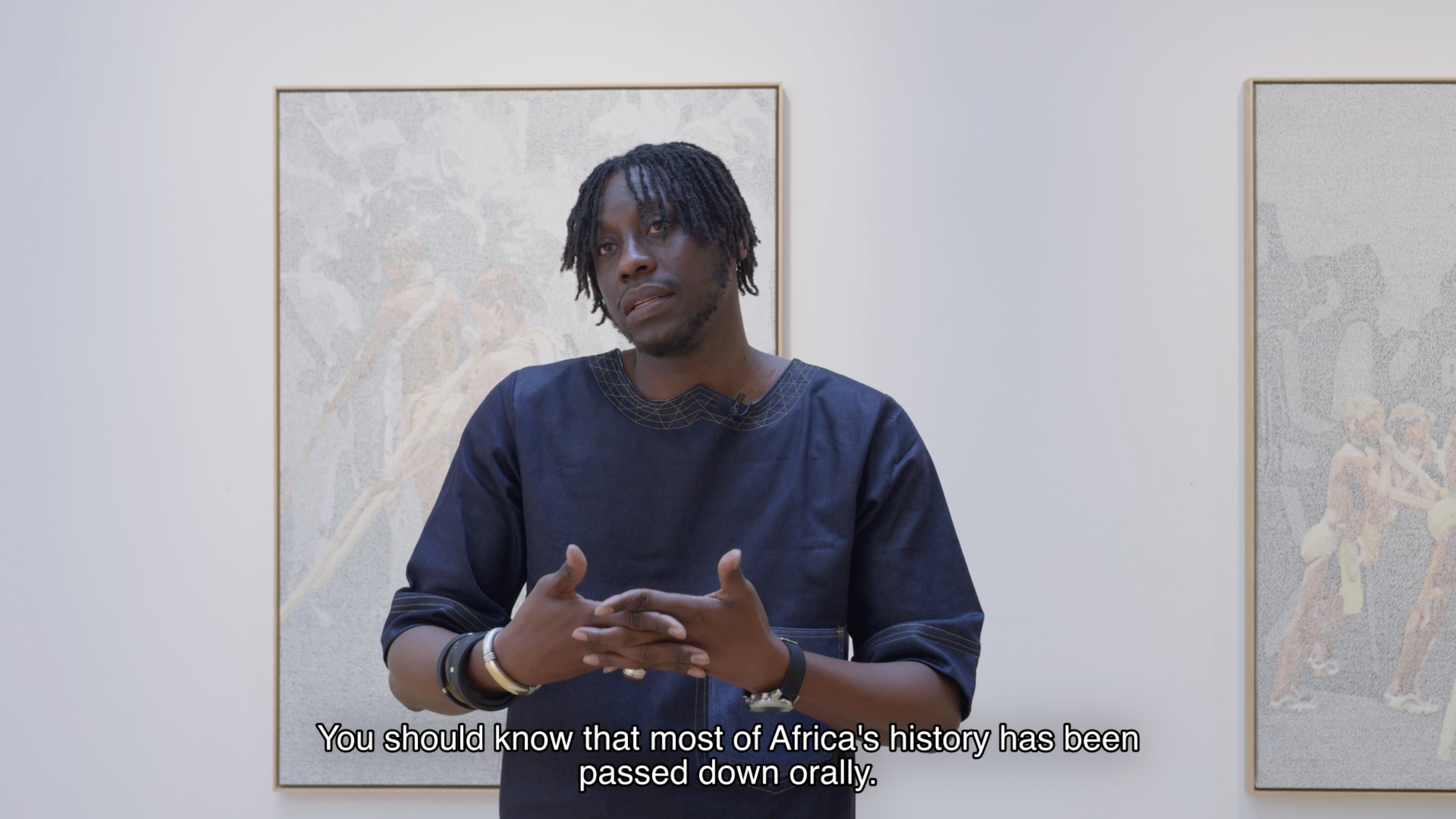 Alioune Diagne son tableau Les initiés 2 (2025).